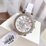  Shop Authentic Michael Kors Parker Chronograph Silver Dial Silver Steel Strap Watch For Women - MK6354 - Luxxuri