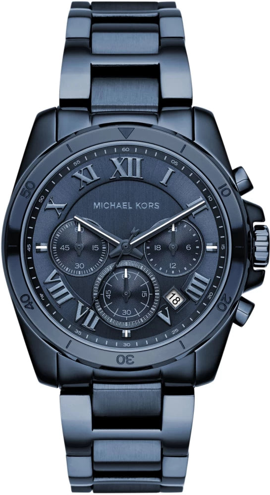  Shop Authentic Michael Kors Brecken Chronograph Quartz Blue Dial Blue Steel Strap Watch For Men - MK6361 - Luxxuri