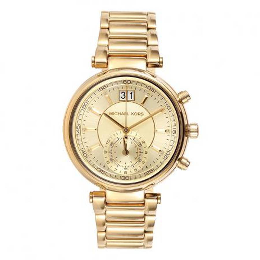  Shop Authentic Michael Kors Sawyer White Dial Gold Steel Strap Watch for Women - MK6362 - Luxxuri