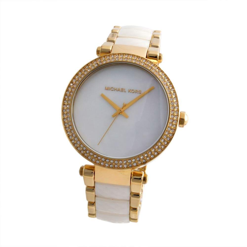  Shop Authentic Michael Kors Parker Mother of Pearl Dial Two Tone Steel Strap Watch for Women - MK6400 - Luxxuri