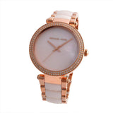  Shop Authentic Michael Kors Parker Mother of Pearl Pink Dial Two Tone Steel Strap Watch for Women - MK6402 - Luxxuri