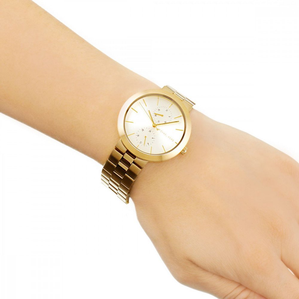  Shop Authentic Michael Kors Garner Quartz Gold Dial Gold Steel Strap Watch For Women - MK6408 - Luxxuri