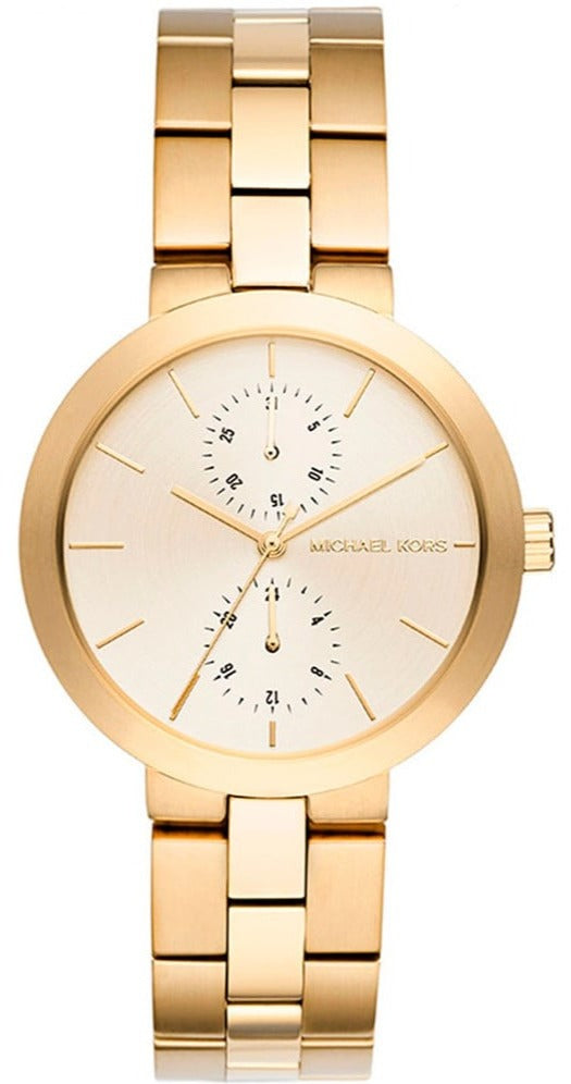  Shop Authentic Michael Kors Garner Quartz Gold Dial Gold Steel Strap Watch For Women - MK6408 - Luxxuri