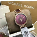  Shop Authentic Michael Kors Parker Maroon Dial Two Tone Steel Strap Watch for Women - MK6412 - Luxxuri