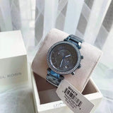  Shop Authentic Michael Kors Parker Chronograph Blue Dial Blue Steel Strap Watch For Women - MK6418 - Luxxuri