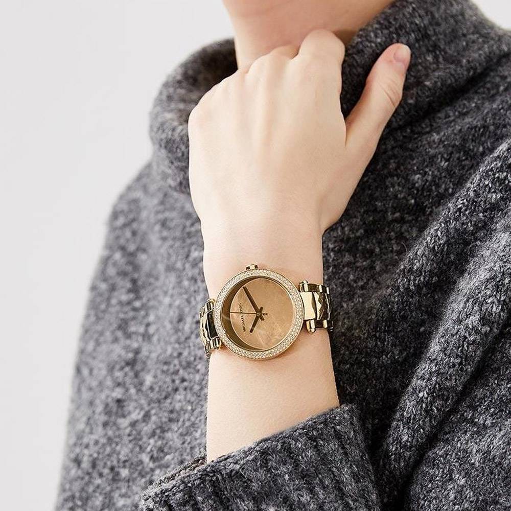  Shop Authentic Michael Kors Parker Gold Mother of Pearl Dial Gold Steel Strap Watch for Women - MK6425 - Luxxuri