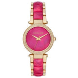  Shop Authentic Michael Kors Parker Pink Mother of Pearl Dial Two Tone Steel Strap Watch for Women - MK6490 - Luxxuri