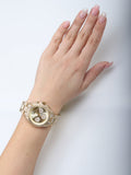  Shop Authentic Michael Kors Mini Bradshaw Crystals Gold Dial Gold Steel Strap Watch For Women - MK6494 - Luxxuri