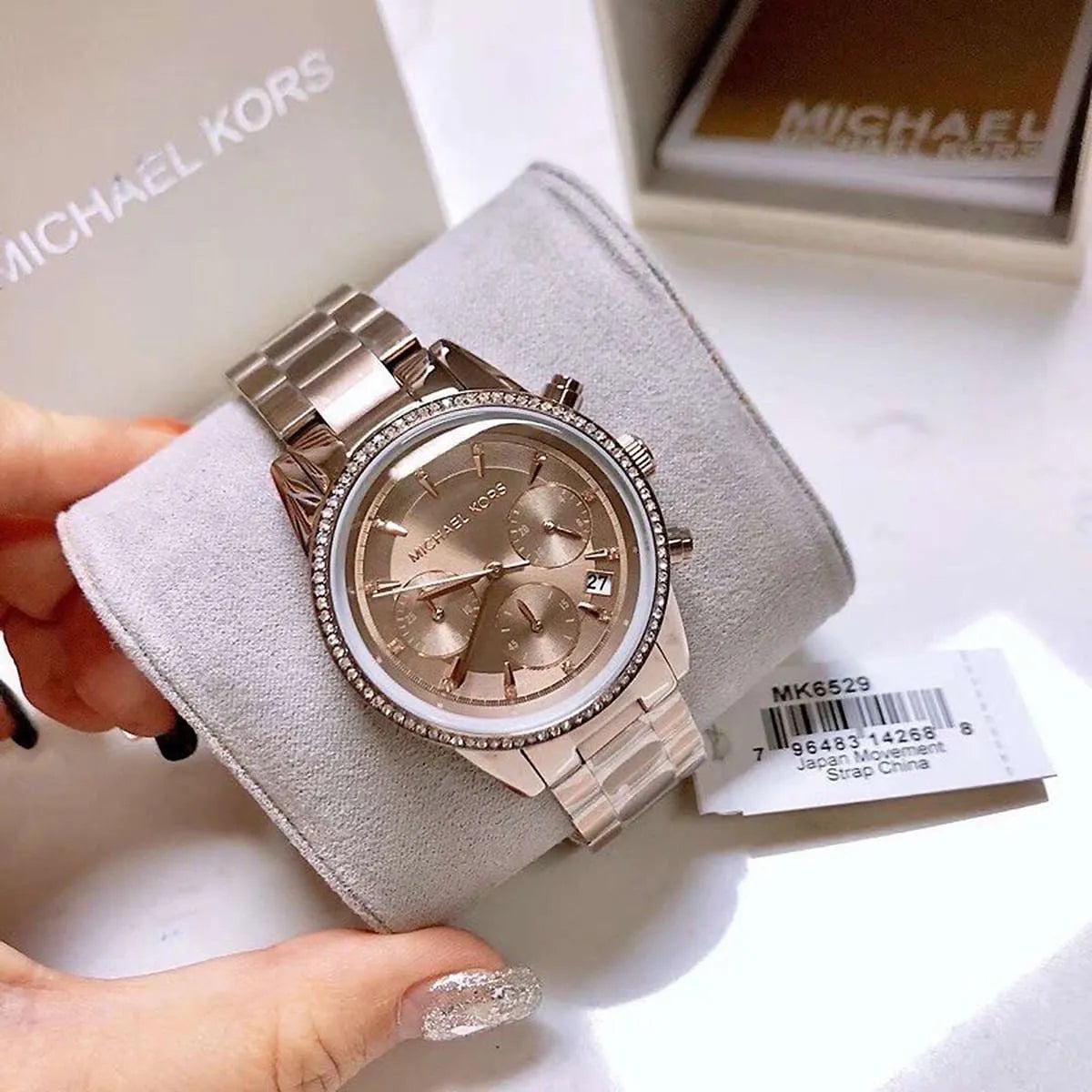  Shop Authentic Michael Kors Ritz Chronograph Brown Dial Brown Steel Strap Watch For Women - MK6529 - Luxxuri