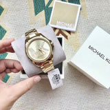  Shop Authentic Michael Kors Bradshaw Quartz Gold Dial Gold Steel Strap Watch For Women - MK6555 - Luxxuri