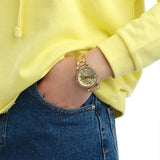  Shop Authentic Michael Kors Sofie Chronograph Quartz Gold Dial Gold Steel Strap Watch For Women - MK6559 - Luxxuri