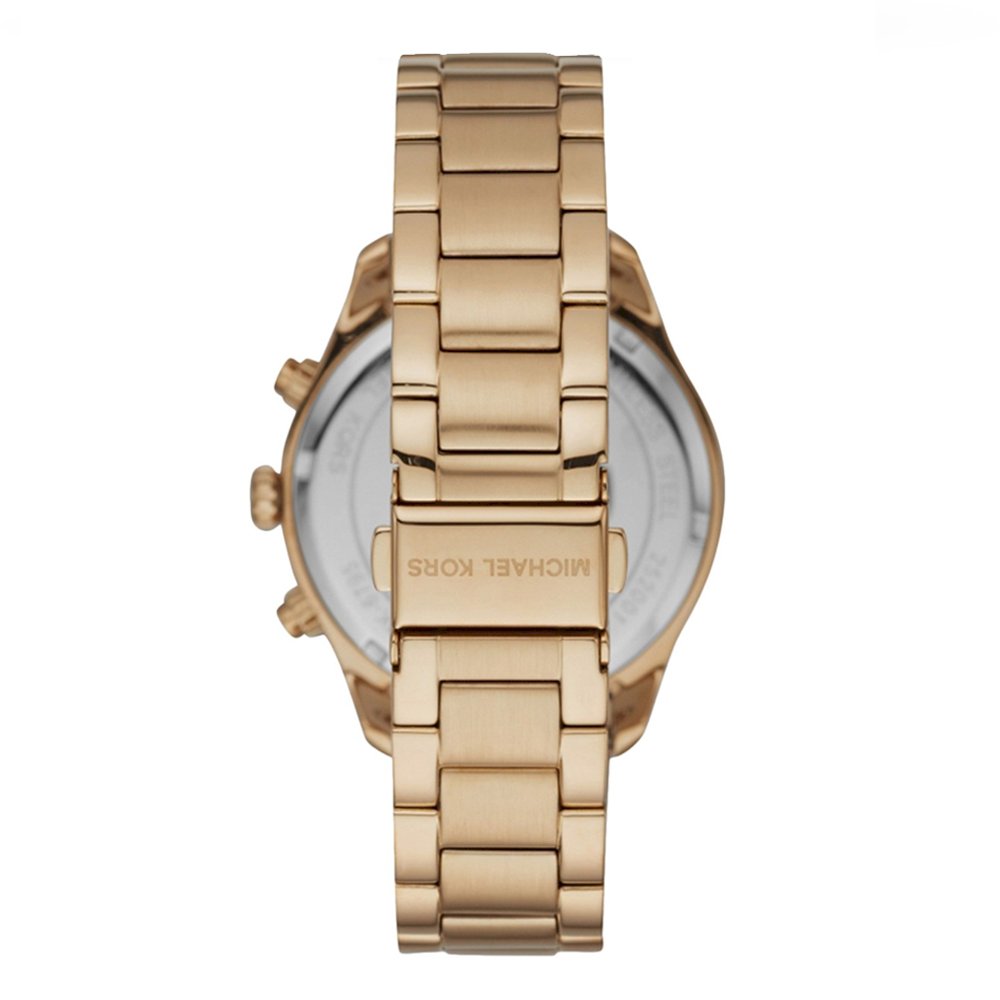  Shop Authentic Michael Kors Ritz Chronograph Gold Dial Gold Steel Strap Watch For Women - MK6597 - Luxxuri