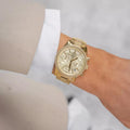  Shop Authentic Michael Kors Ritz Chronograph Gold Dial Gold Steel Strap Watch For Women - MK6597 - Luxxuri