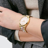  Shop Authentic Michael Kors Channing Quartz Mother of Pearl Pink Dial Two Tone Steel Strap Watch For Women - MK6650 - Luxxuri