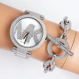  Shop Authentic Michael Kors Parker Quartz Silver Dial Silver Steel Strap Watch For Women - MK6658 - Luxxuri