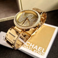  Shop Authentic Michael Kors Parker Pave Gold Dial Gold Steel Strap Watch for Women - MK6659 - Luxxuri