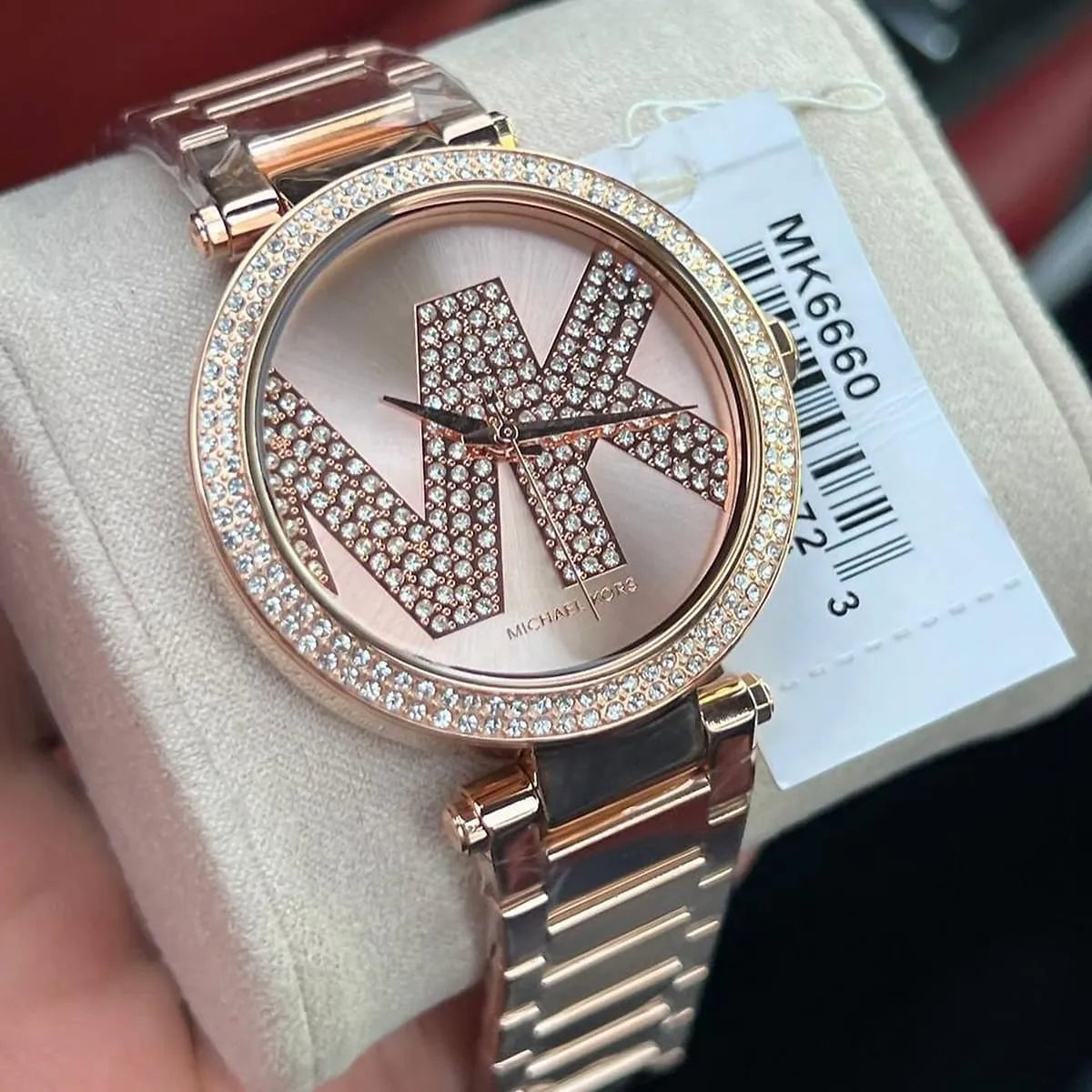 Shop Authentic Michael Kors Parker Quartz Rose Gold Dial Rose Gold Steel Strap Watch For Women - MK6660 - Luxxuri