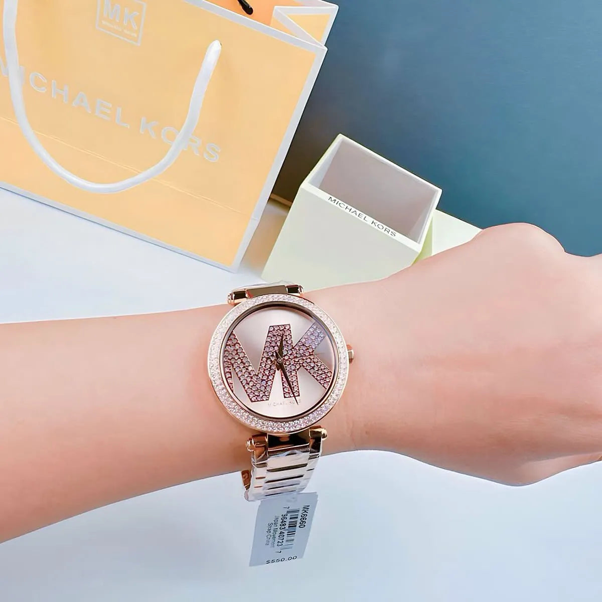  Shop Authentic Michael Kors Parker Quartz Rose Gold Dial Rose Gold Steel Strap Watch For Women - MK6660 - Luxxuri