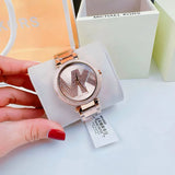  Shop Authentic Michael Kors Parker Quartz Rose Gold Dial Rose Gold Steel Strap Watch For Women - MK6660 - Luxxuri