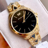  Shop Authentic Michael Kors Runway Black Dial Gold Steel Strap Watch for Women - MK3478 - Luxxuri