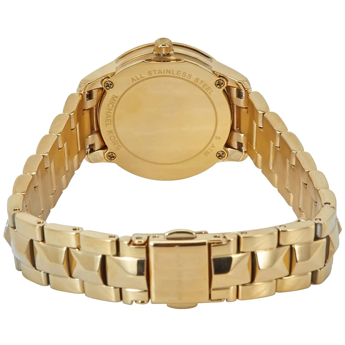 Michael Kors Runway Mercer Quartz Black Dial Two Tone Steel Strap Watch For Women - MK6672