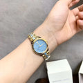  Shop Authentic Michael Kors Petite Runway Mercer Blue Dial Gold Steel Strap Watch For Women - MK6673 - Luxxuri