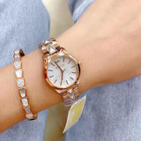  Shop Authentic Michael Kors Runway Mercer Mother of Pearl White Dial Two Tone Steel Strap Watch For Women - MK6674 - Luxxuri