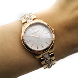  Shop Authentic Michael Kors Runway Mercer Mother of Pearl White Dial Two Tone Steel Strap Watch For Women - MK6674 - Luxxuri