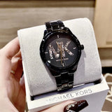  Shop Authentic Michael Kors Runway Quartz Black Dial Black Steel Strap Watch For Women - MK6683 - Luxxuri