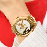  Shop Authentic Michael Kors Runway Mercer Crystals Gold Dial Gold Steel Strap Watch For Women - MK6714 - Luxxuri