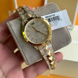  Shop Authentic Michael Kors Runway Mercer Crystals Silver Dial Gold Steel Strap Watch For Women - MK6715 - Luxxuri