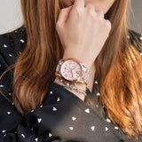  Shop Authentic Michael Kors Bradshaw Chronograph Pink Dial Two Tone Steel Strap Watch For Women - MK6830 - Luxxuri
