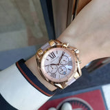  Shop Authentic Michael Kors Bradshaw Chronograph Pink Dial Two Tone Steel Strap Watch For Women - MK6830 - Luxxuri