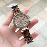  Shop Authentic Michael Kors Parker Chronograph Rose Gold Dial Two Tone Steel Strap Watch For Women - MK6832 - Luxxuri