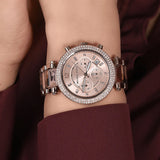  Shop Authentic Michael Kors Parker Chronograph Rose Gold Dial Two Tone Steel Strap Watch For Women - MK6832 - Luxxuri