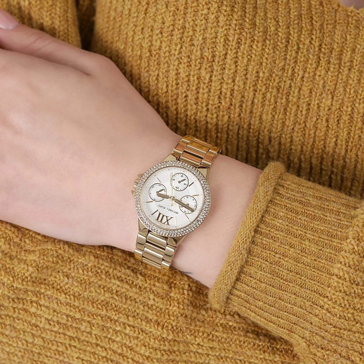  Shop Authentic Michael Kors Mini Camille Chronograph White Dial Rose Gold Steel Strap Watch For Women - MK6844 - Luxxuri