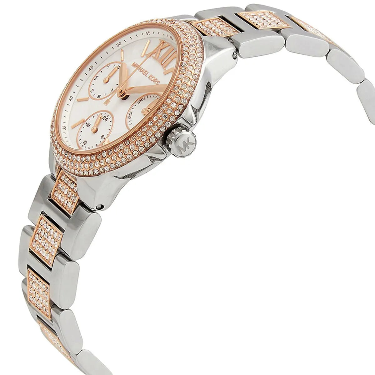  Shop Authentic Michael Kors Camille Multifunction White Dial Two Tone Steel Strap Watch For Women - MK6846 - Luxxuri