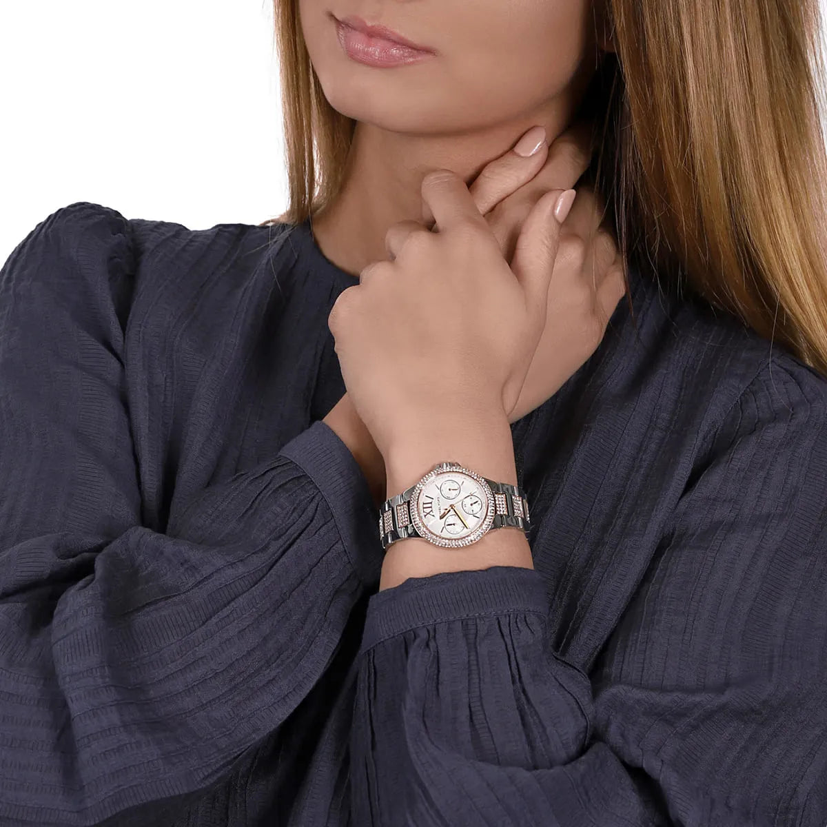  Shop Authentic Michael Kors Camille Multifunction White Dial Two Tone Steel Strap Watch For Women - MK6846 - Luxxuri