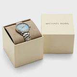  Shop Authentic Michael Kors Layton Chronograph Mother of Pearl Blue Dial Silver Steel Strap Watch For Women - MK6847 - Luxxuri