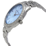  Shop Authentic Michael Kors Layton Chronograph Mother of Pearl Blue Dial Silver Steel Strap Watch For Women - MK6847 - Luxxuri