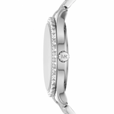  Shop Authentic Michael Kors Layton Chronograph Mother of Pearl Blue Dial Silver Steel Strap Watch For Women - MK6847 - Luxxuri
