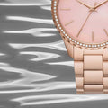  Shop Authentic Michael Kors Layton Three Hand Pink Dial Rose Gold Steel Strap Watch For Women - MK6848 - Luxxuri