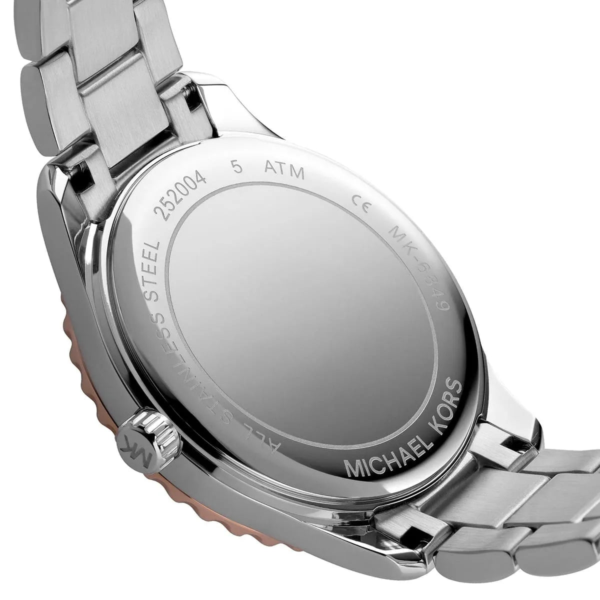  Shop Authentic Michael Kors Layton Three Hand Mother of Pearl White Dial Two Tone Steel Strap Watch For Women - MK6849 - Luxxuri