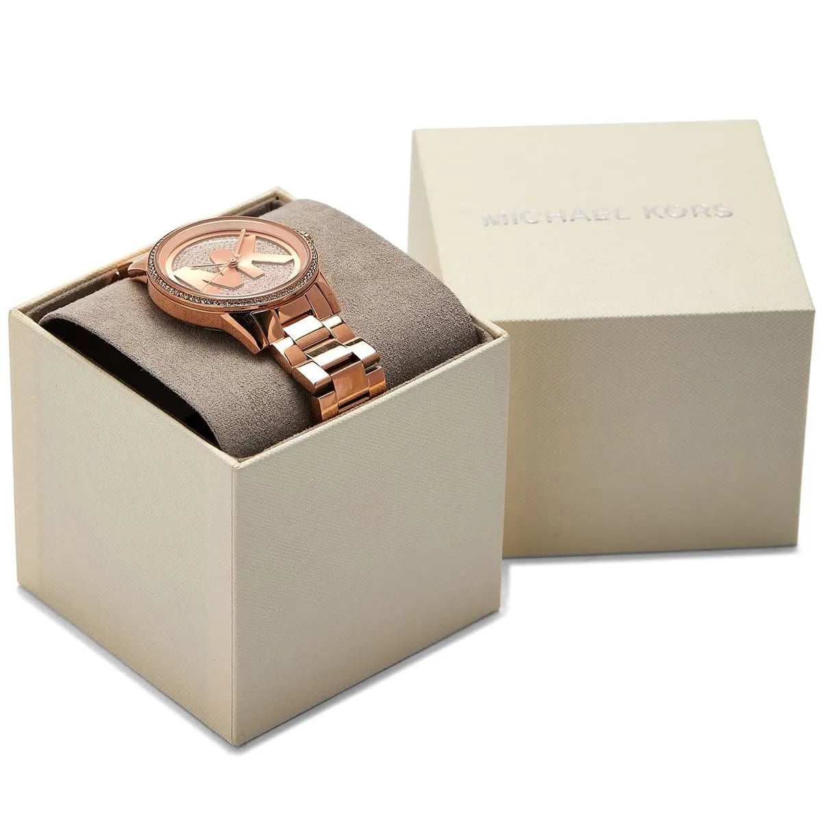  Shop Authentic Michael Kors Ritz Analog Crystals Silver Dial Rose Gold Steel Strap Watch for Women - MK6863 - Luxxuri