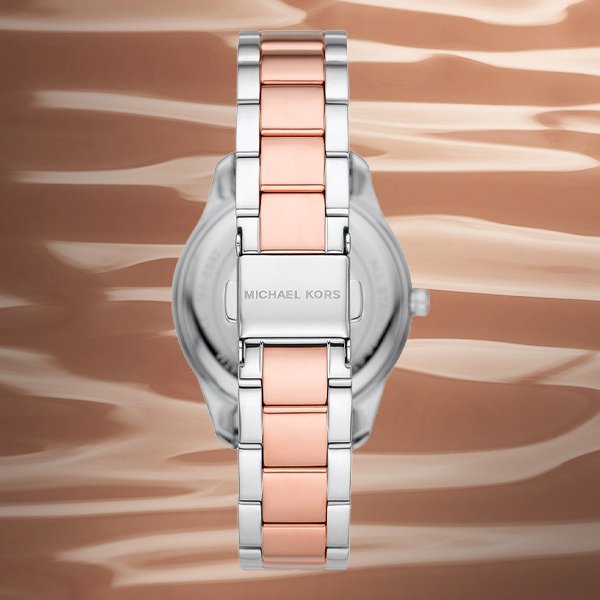  Shop Authentic Michael Kors Layton Three Hand Pink Dial Two Tone Steel Strap Watch For Women - MK6894 - Luxxuri