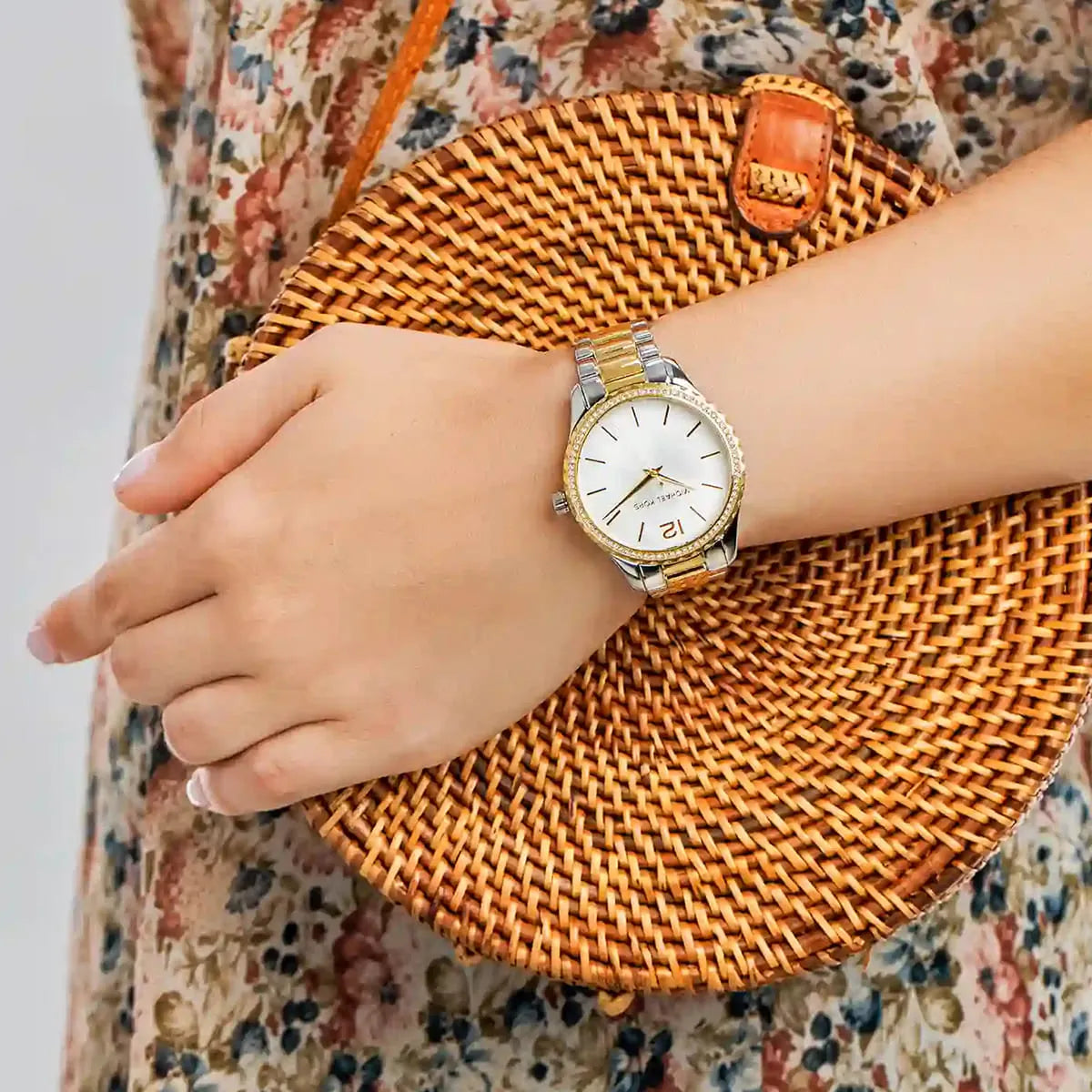  Shop Authentic Michael Kors Layton Quartz Silver Dial Two Tone Steel Strap Watch For Women - MK6899 - Luxxuri