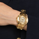  Shop Authentic Michael Kors Runway Three-Hand Gold Dial Gold Steel Strap Watch For Women - MK6911 - Luxxuri