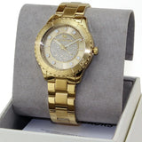  Shop Authentic Michael Kors Runway Three-Hand Gold Dial Gold Steel Strap Watch For Women - MK6911 - Luxxuri