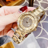  Shop Authentic Michael Kors Runway Three-Hand Gold Dial Gold Steel Strap Watch For Women - MK6911 - Luxxuri