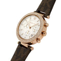  Shop Authentic Michael Kors Parker Chronograph White Dial Brown Leather Strap Watch For Women - MK6917 - Luxxuri